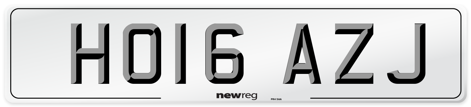 HO16 AZJ Number Plate from New Reg